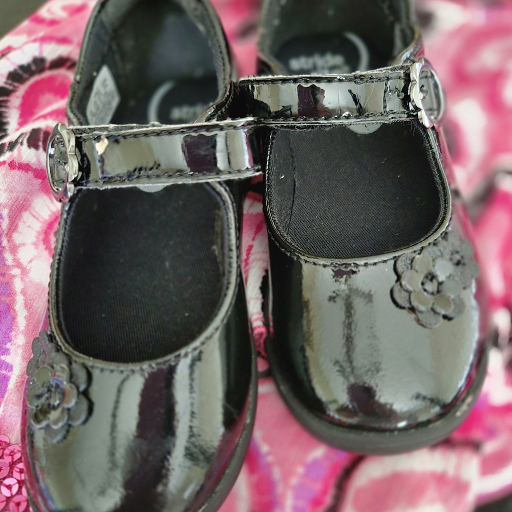 Black Patent Leather Kids Shoes